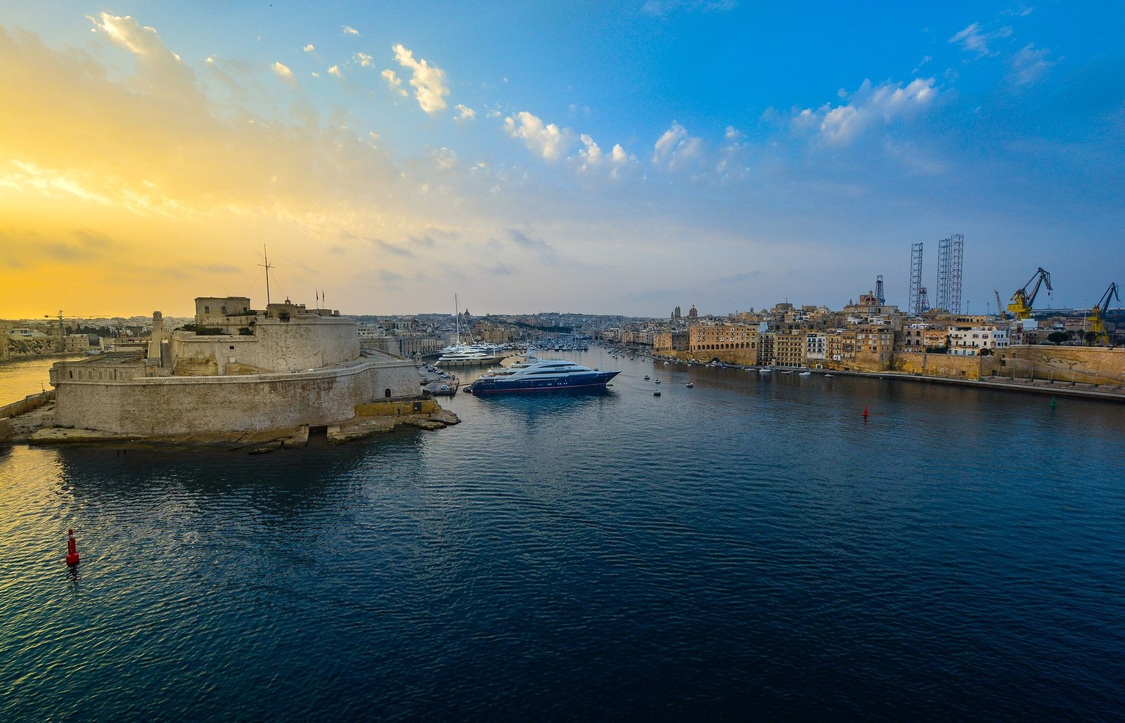 Vue panoramique sur le port, Malte