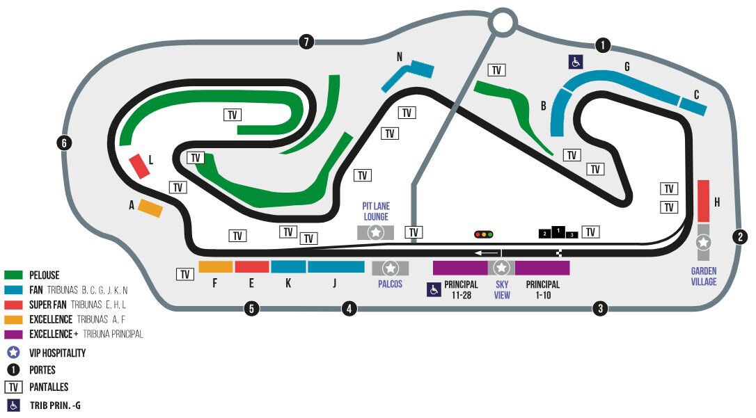 Circuit du GP de Barcelone Plan du circuit du GP de Barcelone